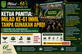 Ketua Panitia Tegaskan Milad ke-61 Inhil Tidak Gunakan APBD, Didukung CSR dan Swadaya Masyarakat