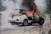 Mobil Terbakar di Tembilahan, Pecatan Polisi dan Teman Wanitanya Luka Bakar