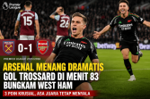 Arsenal Bungkam West Ham Dramatis, Gol Trossard Jaga Asa Juara Premier League