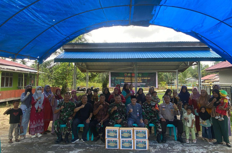 TMMD ke-123, Kodim 0314/Inhil Salurkan Bantuan Stunting