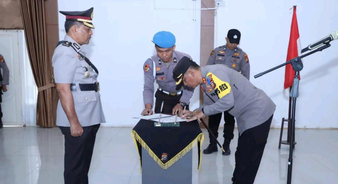 Polres Inhil Gelar Sertijab Kabag Log dan Kapolsek