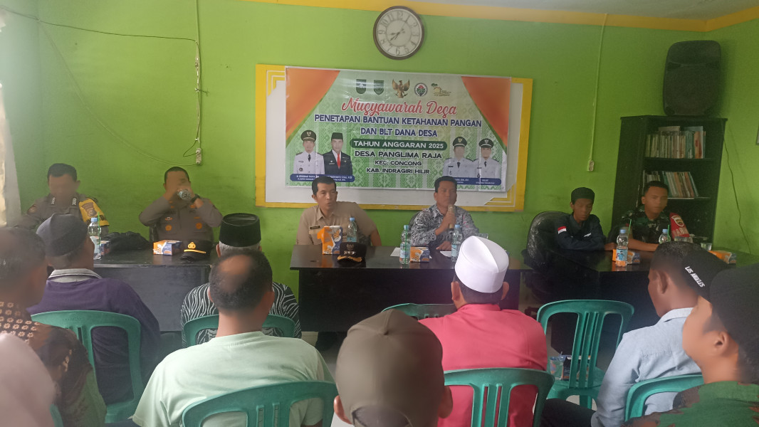 Pemdes Panglima Raja Musdes Penetapan Bantuan Penerima BLT dan Bantuan Ketahanan Pangan