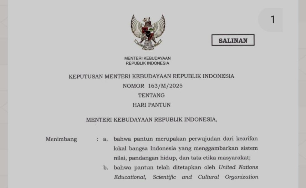 17 Desember Resmi Ditetapkan sebagai Hari Pantun Nasional oleh Menbud RI