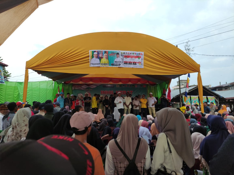 Masyarakat Antusias Hadiri Kampanye Inhil Hebat Bersholawat di Kempas