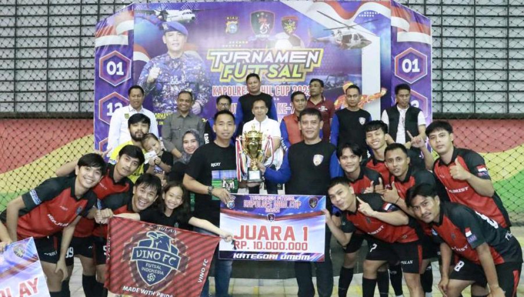 Turnamen Futsal Kapolres Inhil Cup 2023, Ribuan Masyarakat Padati Venue Futsal