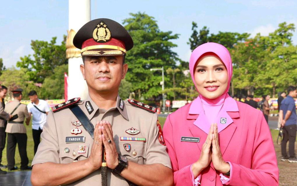 Jabatan Kapolres Inhil Diserahterimakan dari AKBP Budi kepada AKBP Farouk