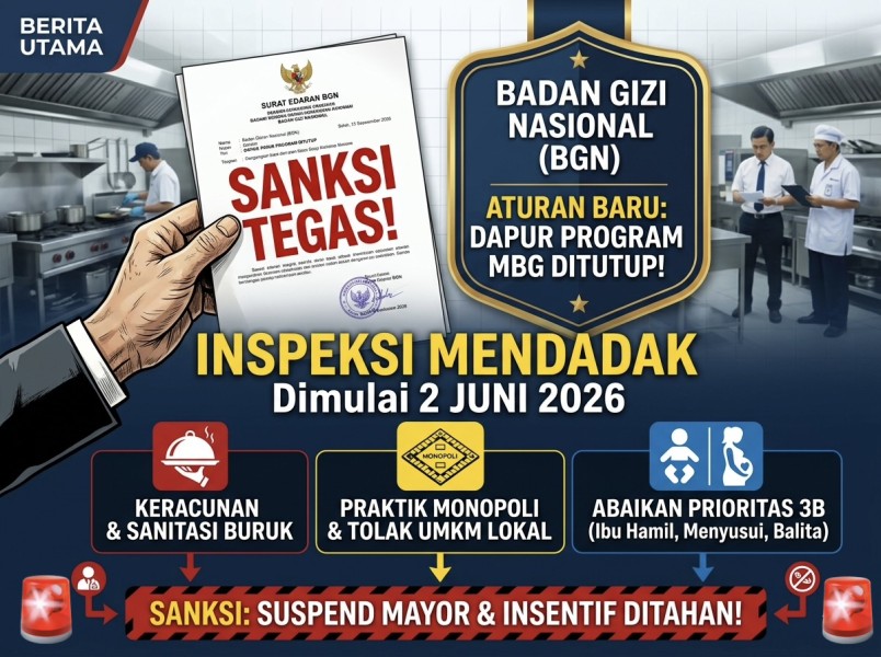 BGN Ancam Tutup Dapur MBG Nakal, Praktik Monopoli Bahan Baku dan Abaikan UMKM Lokal Jadi Sorotan