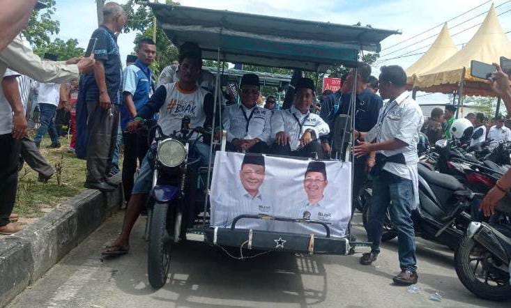 Deklarasi Paslon BIJAK Disambut Antusias Ribuan Masyarakat dan Tokoh Rohil