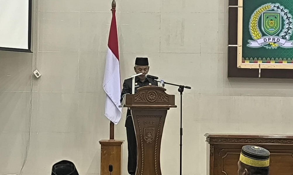 Bupati Inhil Sampaikan Penjelasan RPJMD 2025-2026 Dalam Rapat Paripurna Ke-19