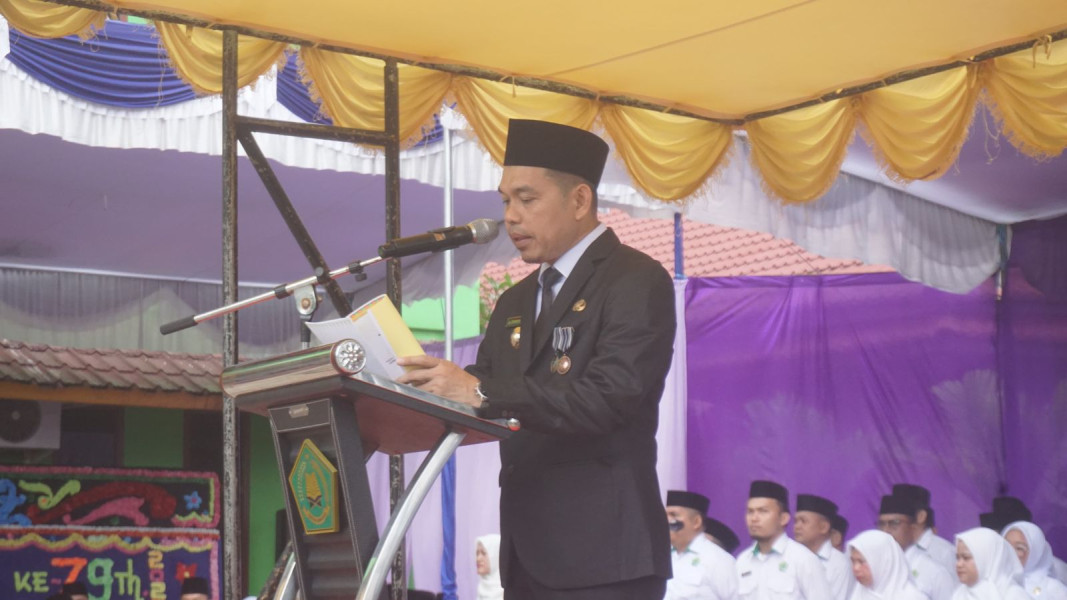 Pj Bupati Erisman Yahya Pimpin Upacara Peringatan HAB ke-79 Kemenag di Kab.Inhil