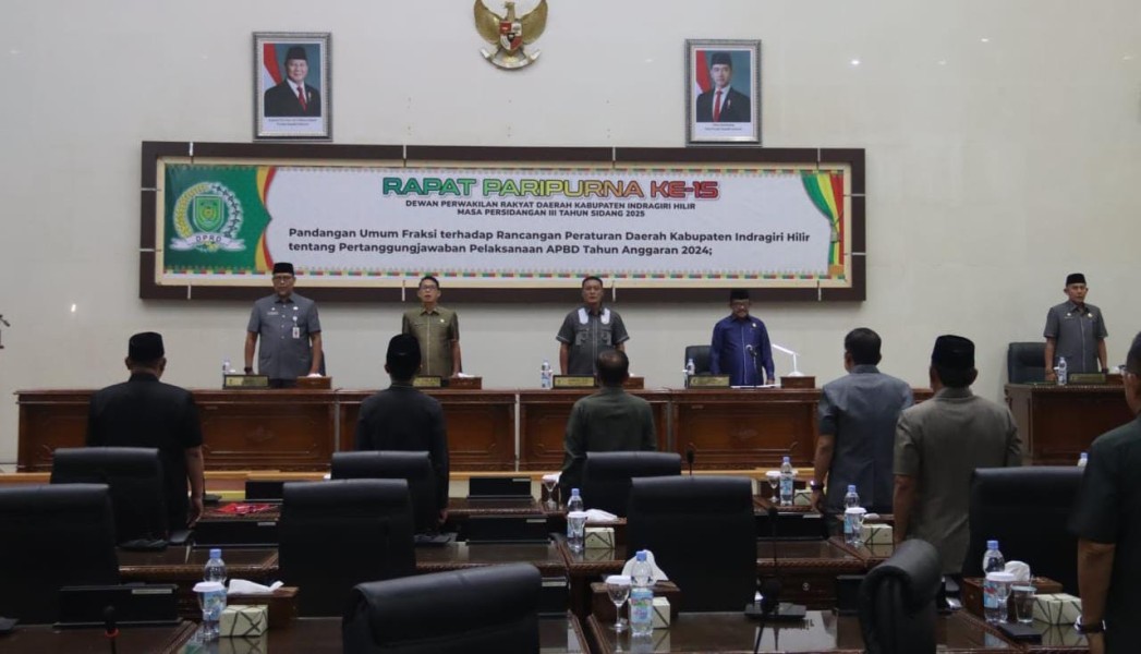 Bupati Inhil Hadiri Rapat Paripurna ke 15 Masa Persidangan III Tahun 2025
