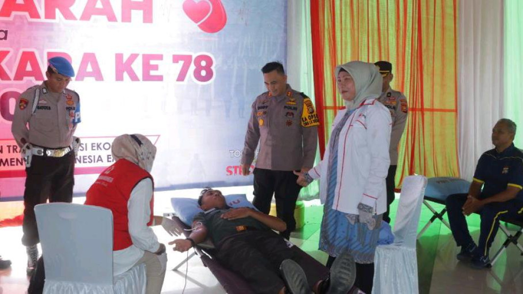 Donor Darah Hari Bhayangkara, Polres Inhu Kumpulkan 45 Kantong
