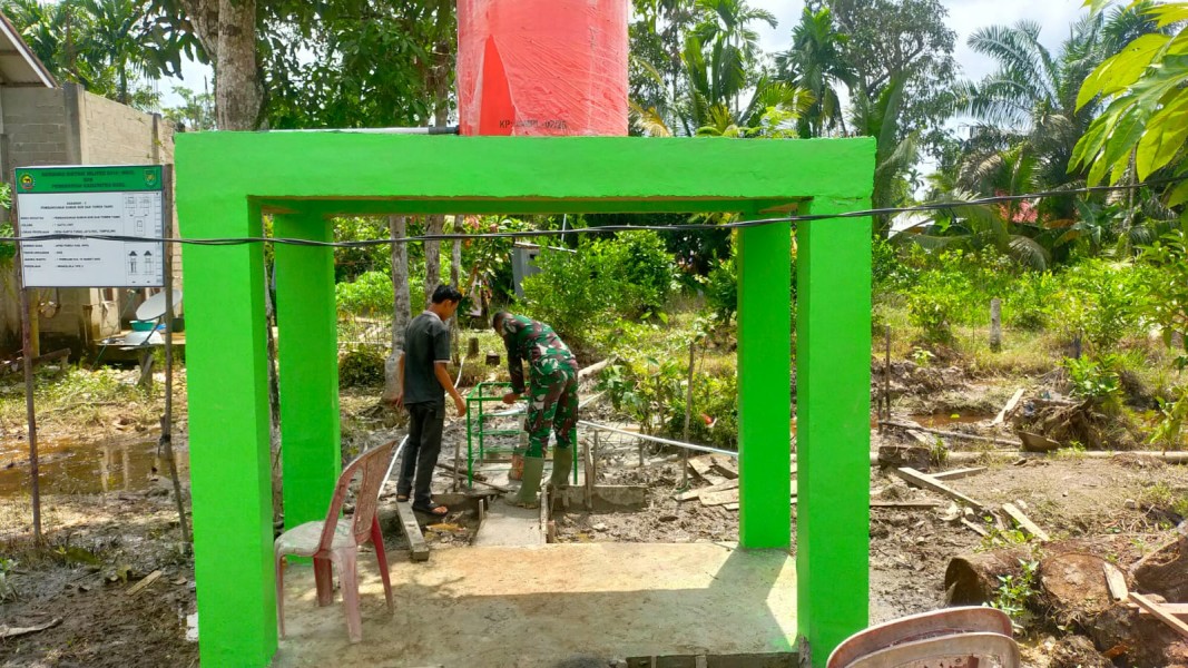 TMMD ke-123 Kodim 0314/Inhil, Pembangunan Sumur Bor Rampung