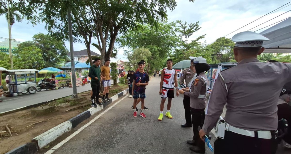 Polres Inhil Sosialisasi Riau Bhayangkara Run 2025