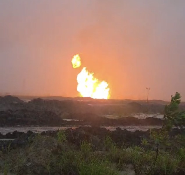 Pipa Gas PGN Meledak di Batu Ampar Kemuning, Jalan Lintas Timur Ditutup