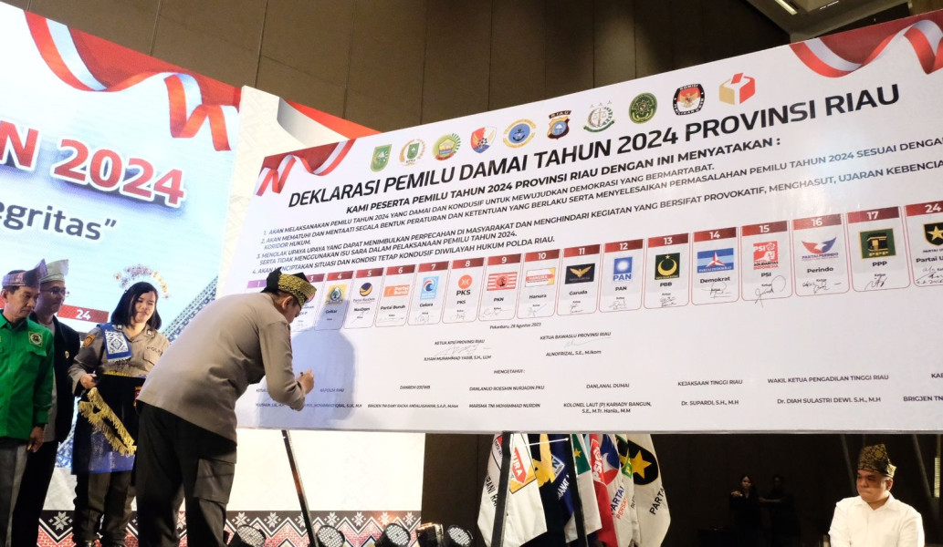 18 Parpol di Riau Ikuti Deklarasi Pemilu Damai