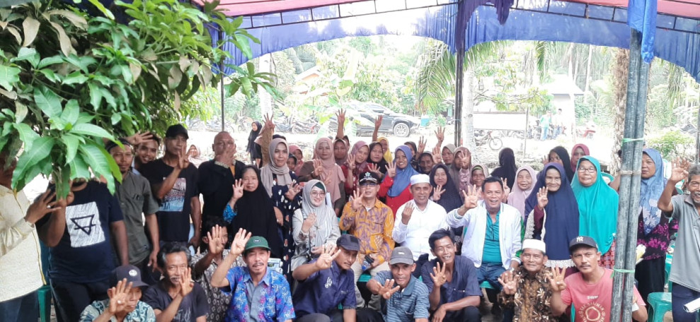 Paslon Herman-Yuliantini Terima Sambutan Meriah di Tunas Jaya, Sahrudin: