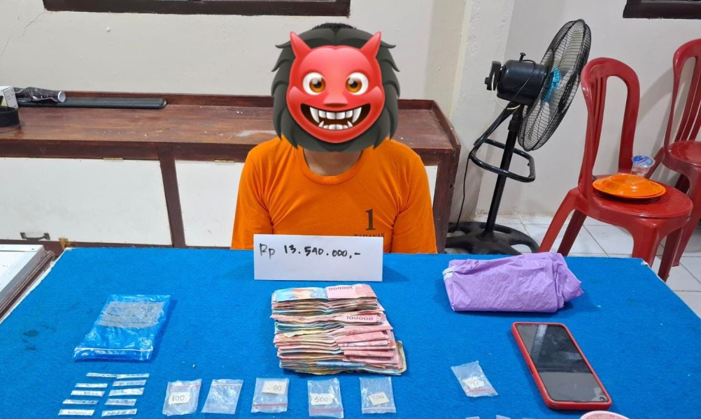 Polsek Enok Berhasil Ungkap Kasus Penyalahgunaan Narkotika Jenis Shabu di Enok