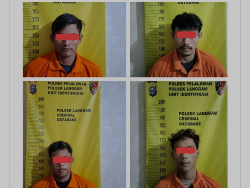 Polsek Langgam Bongkar Jaringan Narkoba, Tangkap 4 Tersangka