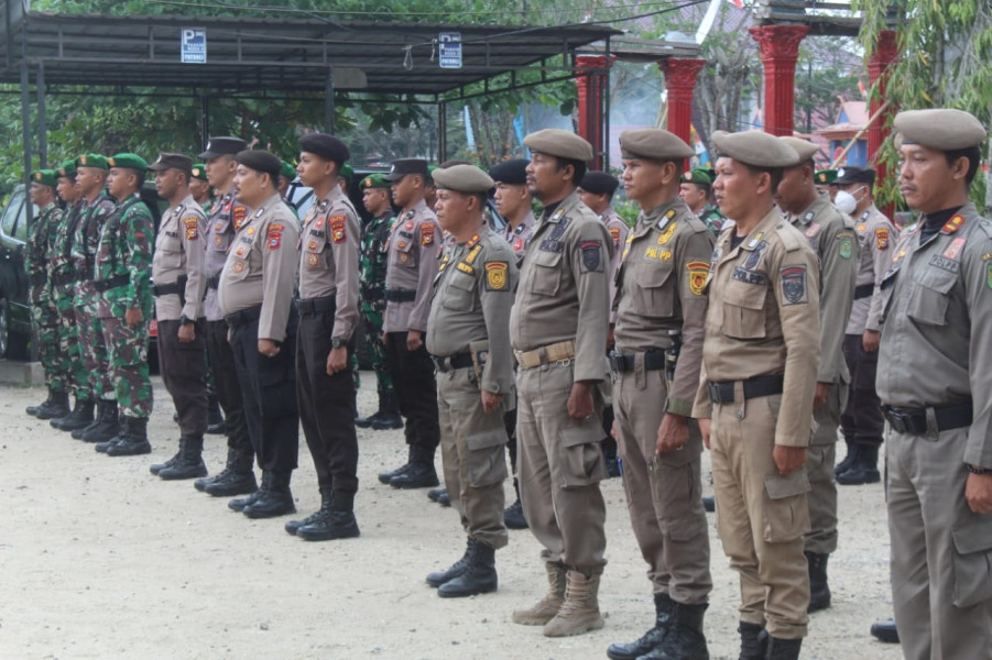 Selain Linmas, Pemkab Inhil Libatkan TNI Polri Amankan Pilkades Serentak