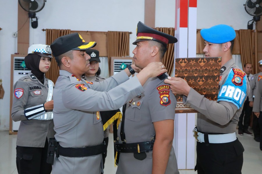 Polres Inhil Lantik Iptu Andi Fernando Purba sebagai Kapolsek GAS