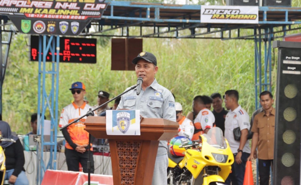 Drag Bike Kapolres Cup 2025 Resmi Dibuka, Bupati Inhil Apresiasi Ajang Otomotif
