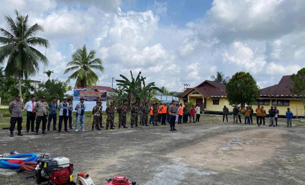 Pimpin Apel Antisipasi Karhutla, Kapolsek Pelangiran Ajak Saling Bersinergi