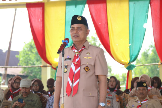 Pj.Bupati Inhil Herman Buka JAMBORE Gerakan Pramuka Di Kecamatan Tanah Merah