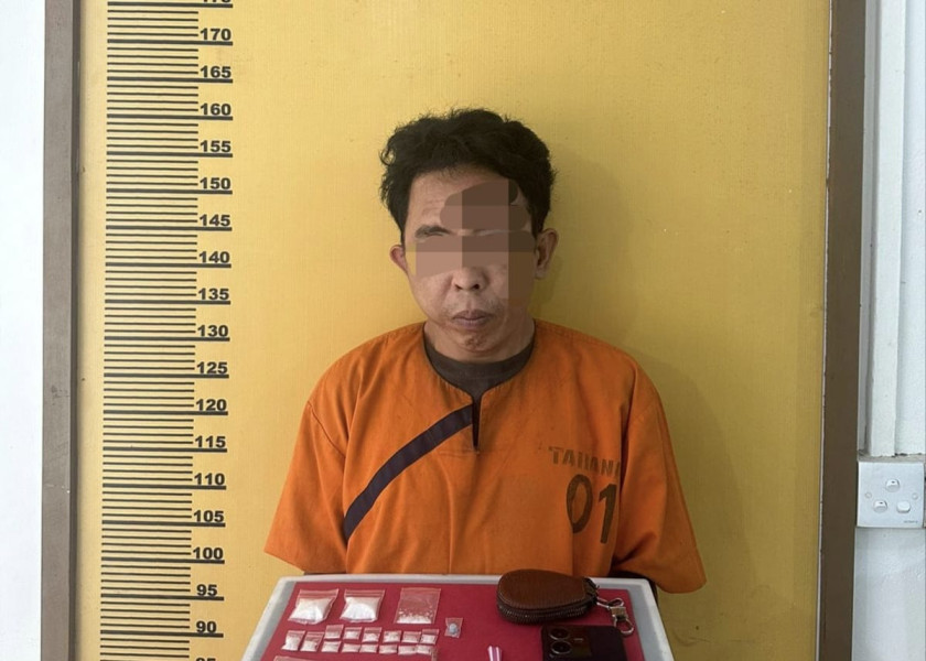 Tim Gabungan Ringkus Pengedar 14,66 Gram Sabu di Air Molek
