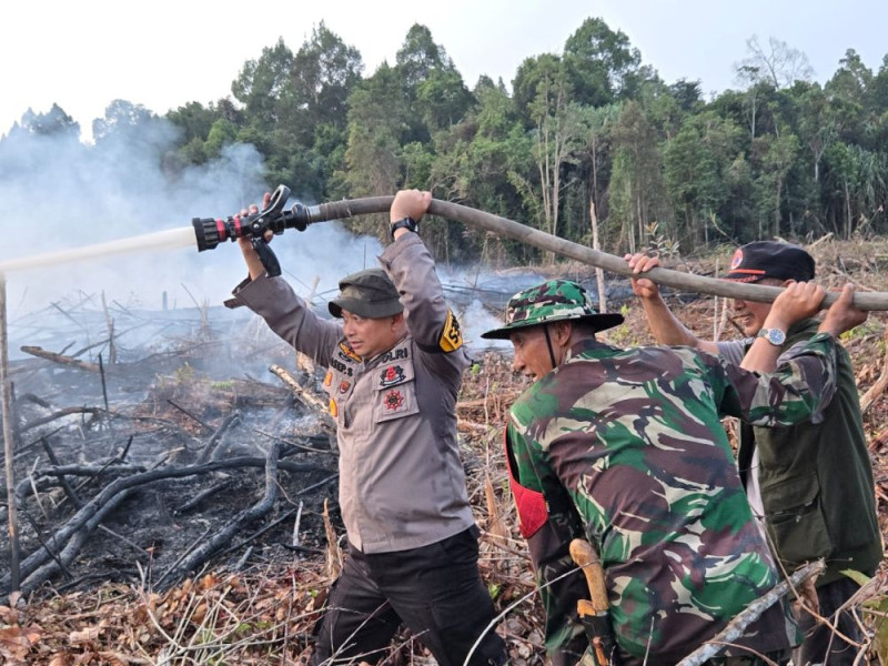 TNI Polri di Siak Berhasil Padamkan Karhutla Seluas 10 Hektare
