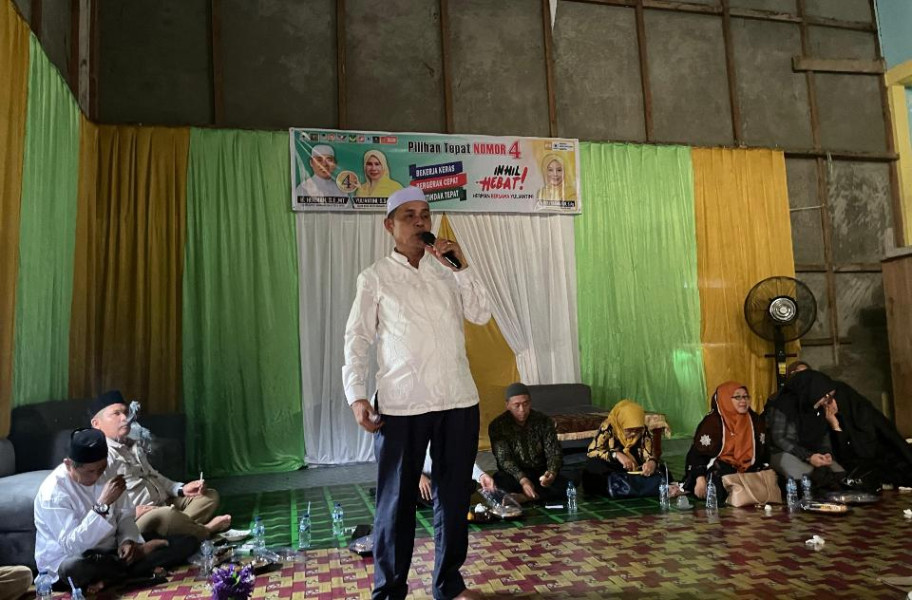 Ratusan Masyarakat Pelangiran Hadiri Kampanye Calon Bupati Inhil Haji Herman