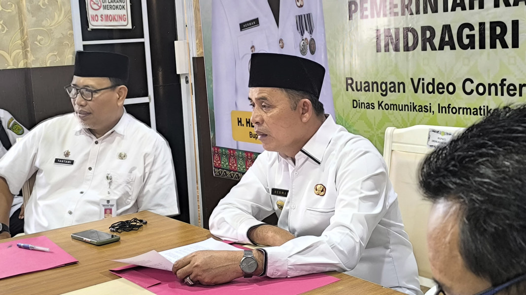 Bupati Inhil Ikuti Peluncuran Indikator MCP Tahun 2025 Secara Virtual Bersama KPK