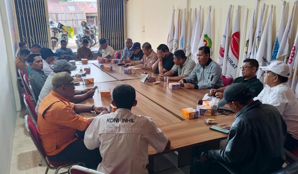 Rapat Internal Pengurus KONI Inhil Bahas Persiapan PORPROV XI Tahun 2027