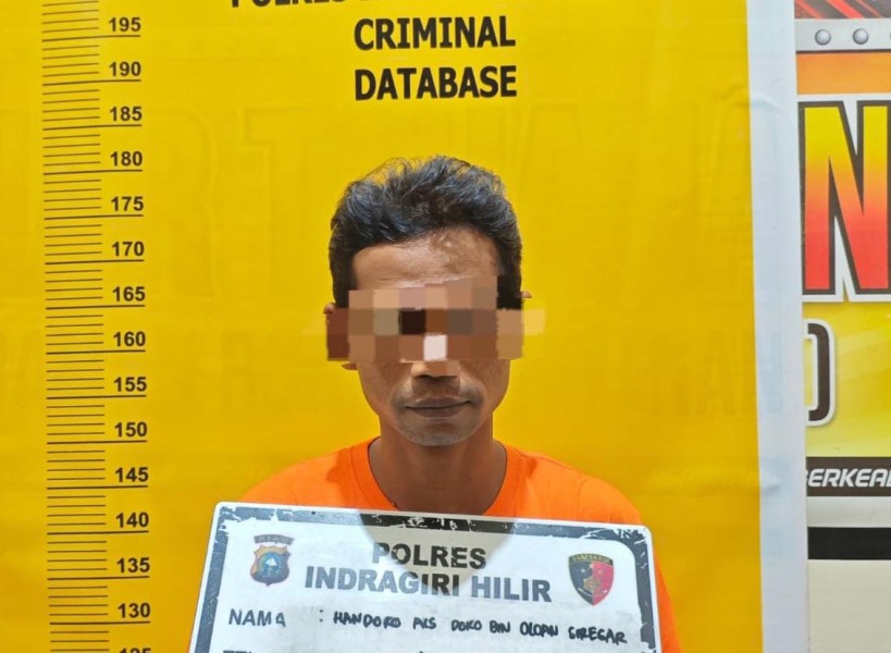 Polres Inhil Tangkap Pelaku Pembakaran Lahan Gambut di Kempas