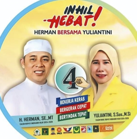Dapat Nomor Urut 4 Calon Bupati Inhil, Haji Herman: Alhamdulillah