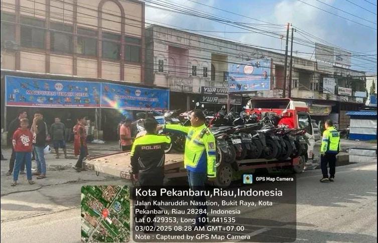 57 Motor Balap Liar Ditilang Satlantas Polresta Pekanbaru