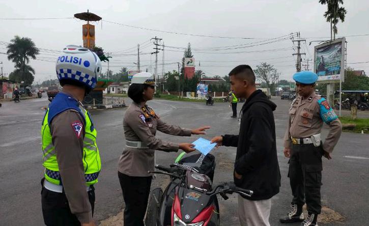 2 Hari Operasi Patuh, Ratusan Kendaraan Ditindak di Inhu