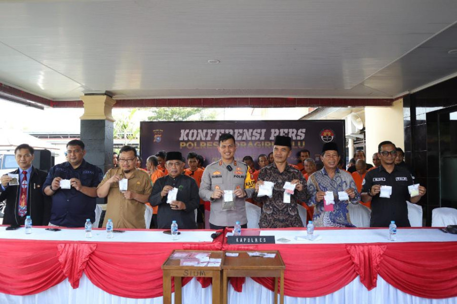 Dukung Asta Cita Presiden, Polres Inhu Gulung 28 Tersangka Narkoba Dalam Sebulan