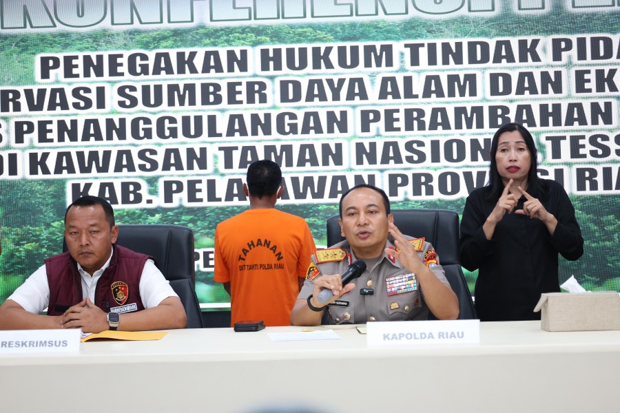 Polda Riau Tangkap Tokoh Adat yang Menjual Lahan TNTN