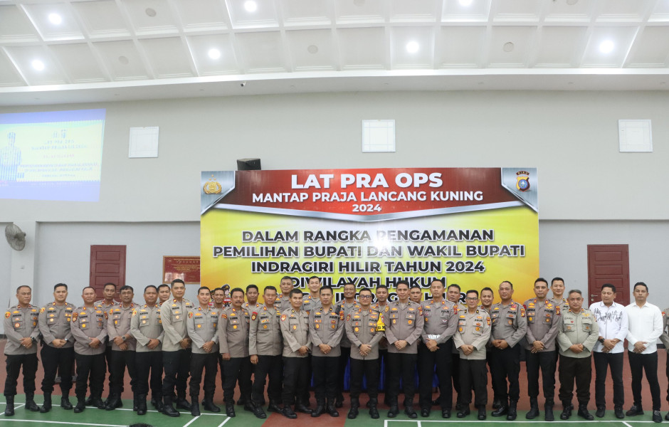 Kapolres Inhil Pimpin Lat Pra Ops Mantap Praja Lancang Kuning 2024