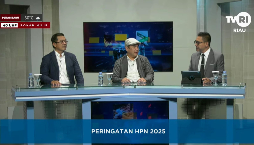 Melalui TVRI Zulmansyah Sekedang Paparkan Makna Tema HPN 2025 di Riau