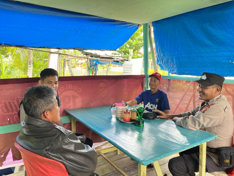 Cooling System, Personel Polsek Kuindra Berikan Himbauan Kamtibmas dan Pemilu Damai