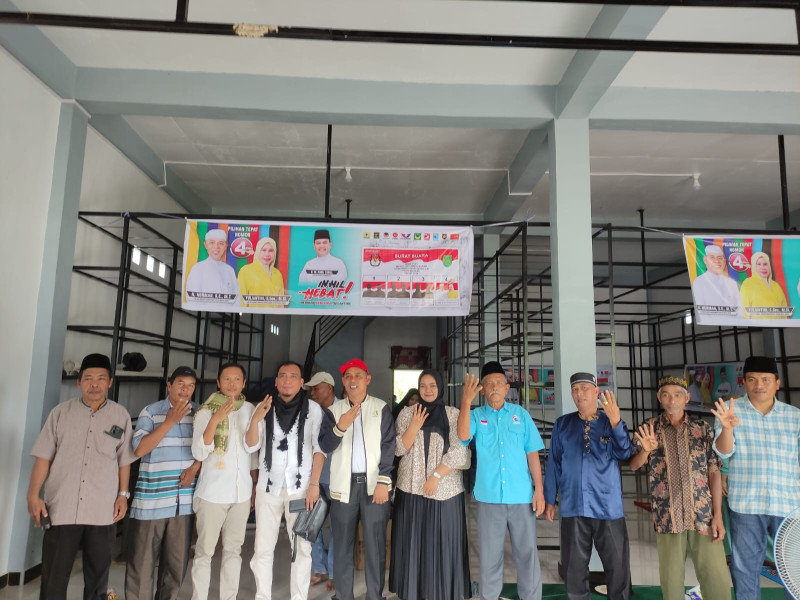 Relawan Inhil HEBAT di Desa Sekara Siap Menangkan Paslon Nomor 4 Bupati Inhil
