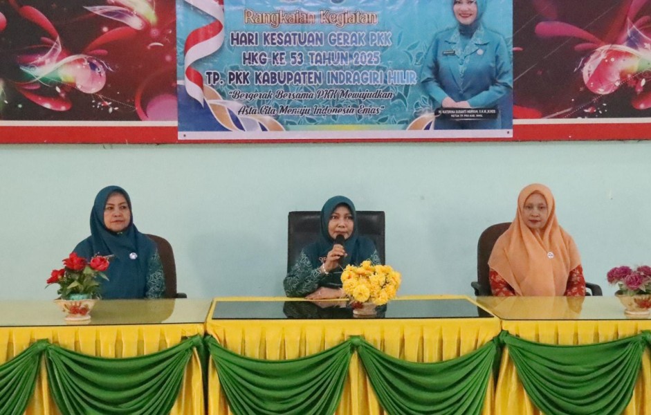 Ketua TP PKK Inhil Hadiri Peringatan HKG PKK ke-53 Dorong Gerakan Bank Sampah