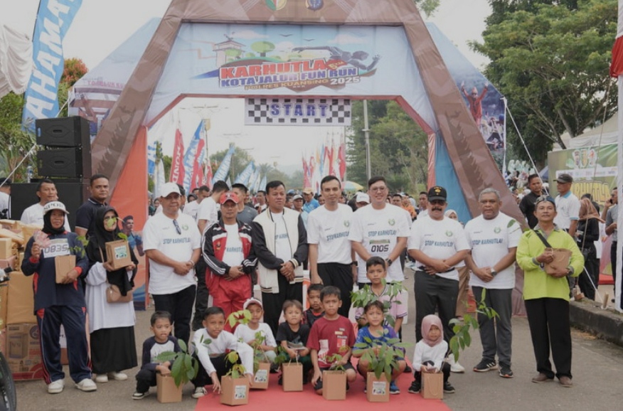 Dibuka Bupati Kuansing Fun Run Karhutla Diikuti Ribuan Peserta