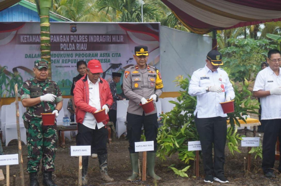 Kick Off Ketahanan Pangan di Inhil, Dukung Program Asta Cita Presiden