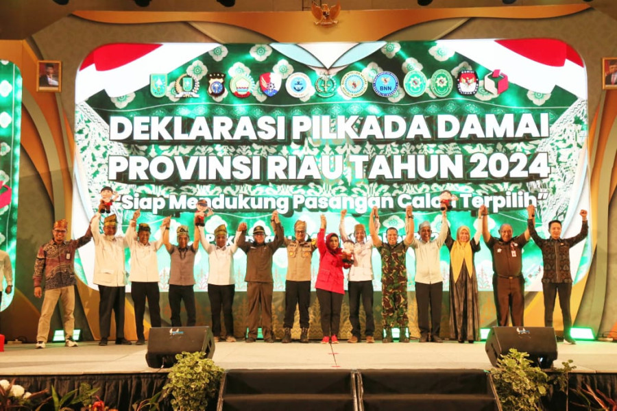 Haji Herman-Yuliantini Hadiri Deklarasi Pilkada Damai di Pekanbaru: Netralitas dan Tidak ada Intervensi
