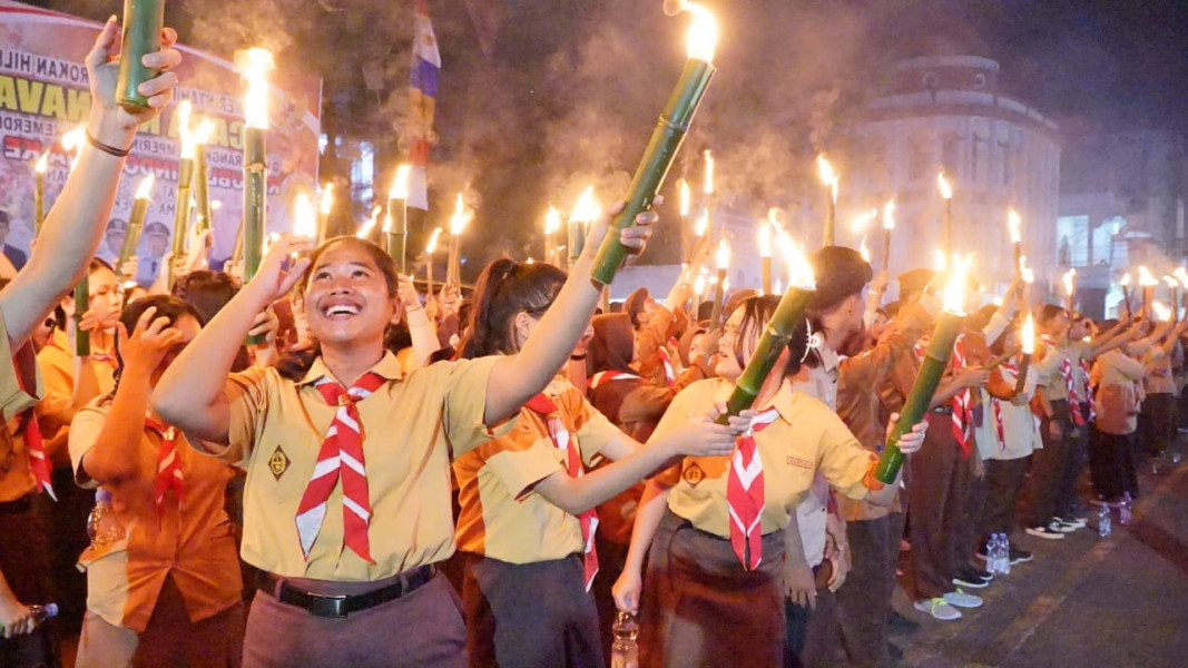 Pawai Obor Sebuah Tradisi Perayaan HUT RI di Rohil