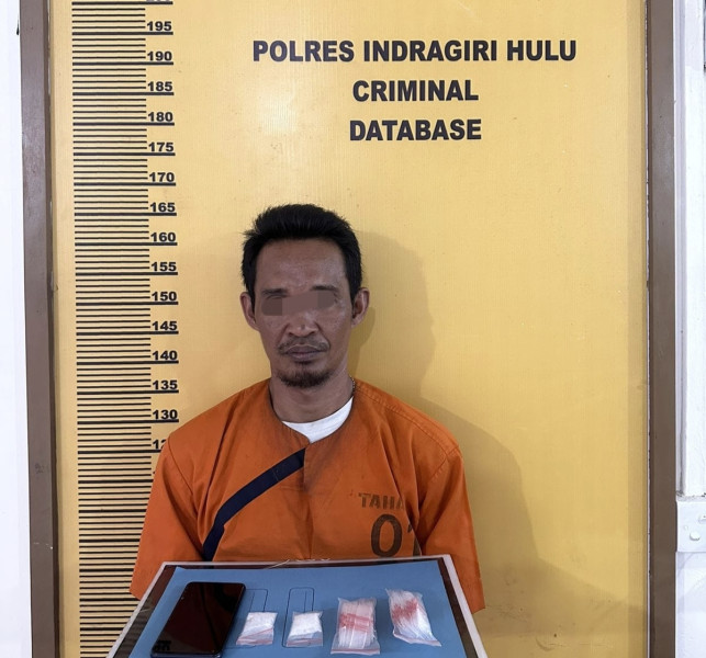 Diduga Bandar Sabu, Acek Warga Kambesko Rengat Inhu Diamankan Polres Inhu