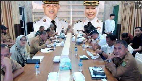 Wakil Bupati Inhil Yuliantini Ikuti Rapat Koordinasi Pengendalian Inflasi Secara Virtual